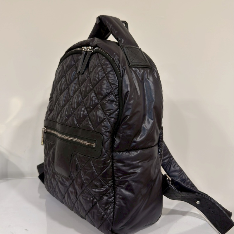 限時超低價😍99新🌟Chanel香奈兒全黑空氣後背包雙肩包書包-10