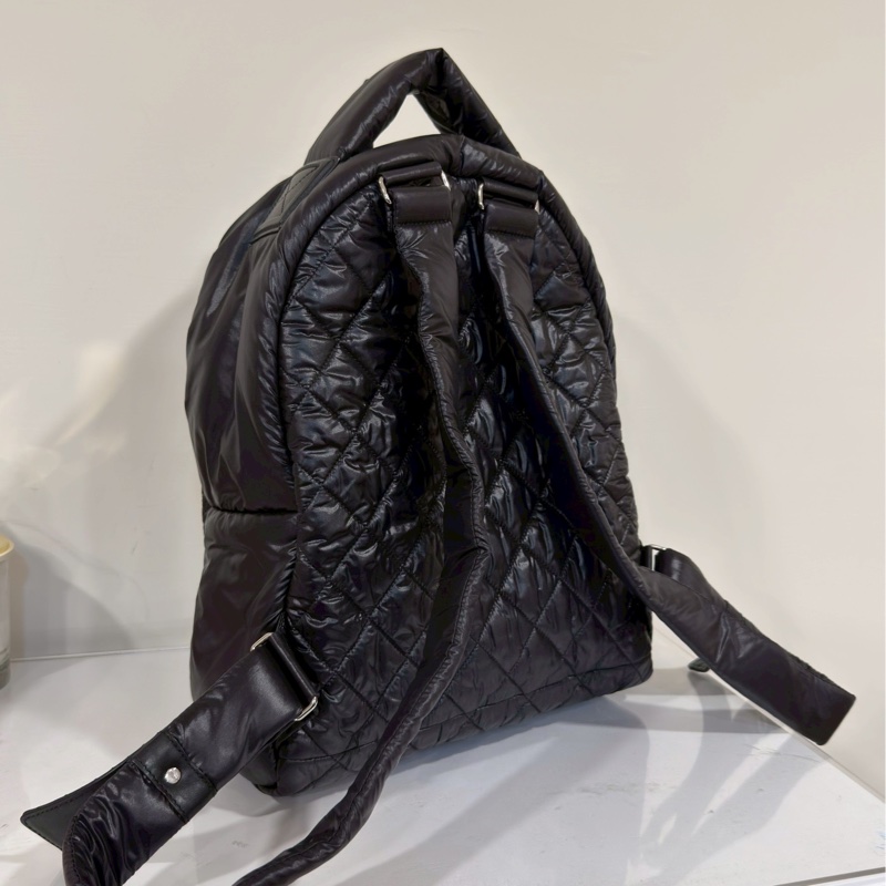 限時超低價😍99新🌟Chanel香奈兒全黑空氣後背包雙肩包書包-13