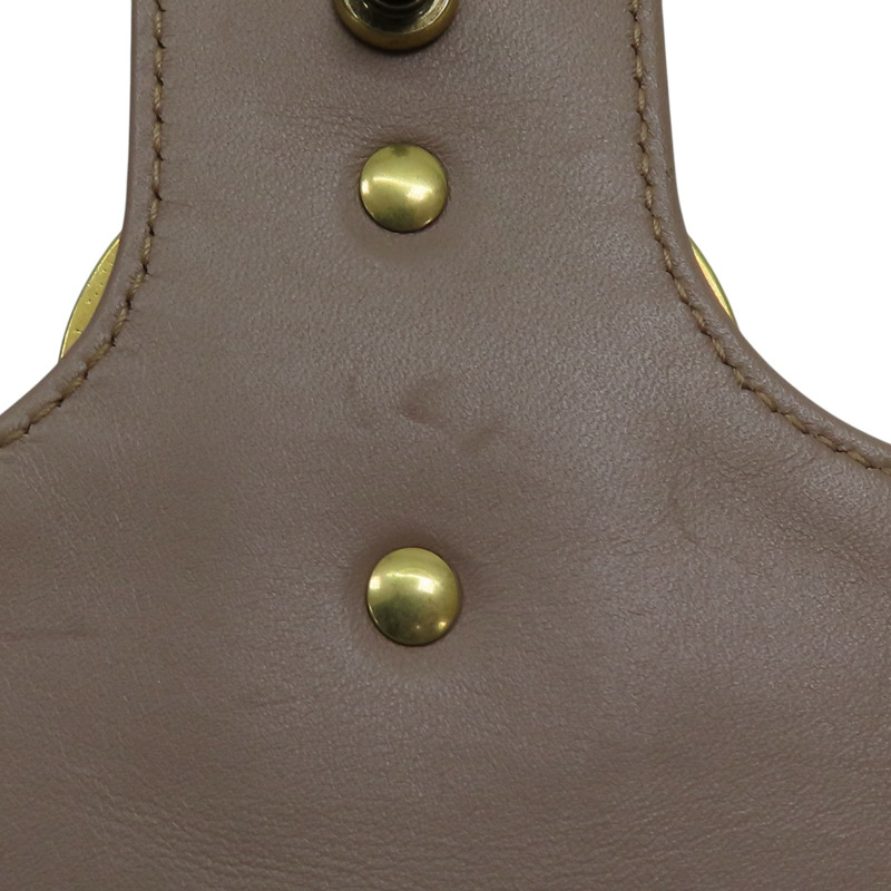 藕粉色 牛皮 珍珠 鉚釘 GG Marmont 肩背包【GUCCI 古馳】 443497-16