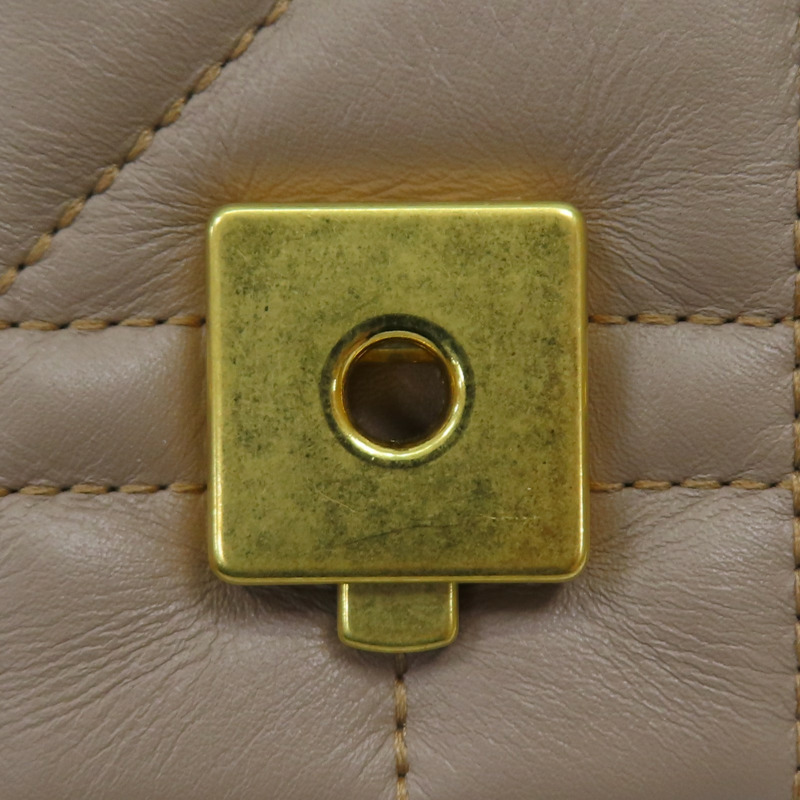 藕粉色 牛皮 珍珠 鉚釘 GG Marmont 肩背包【GUCCI 古馳】 443497-17