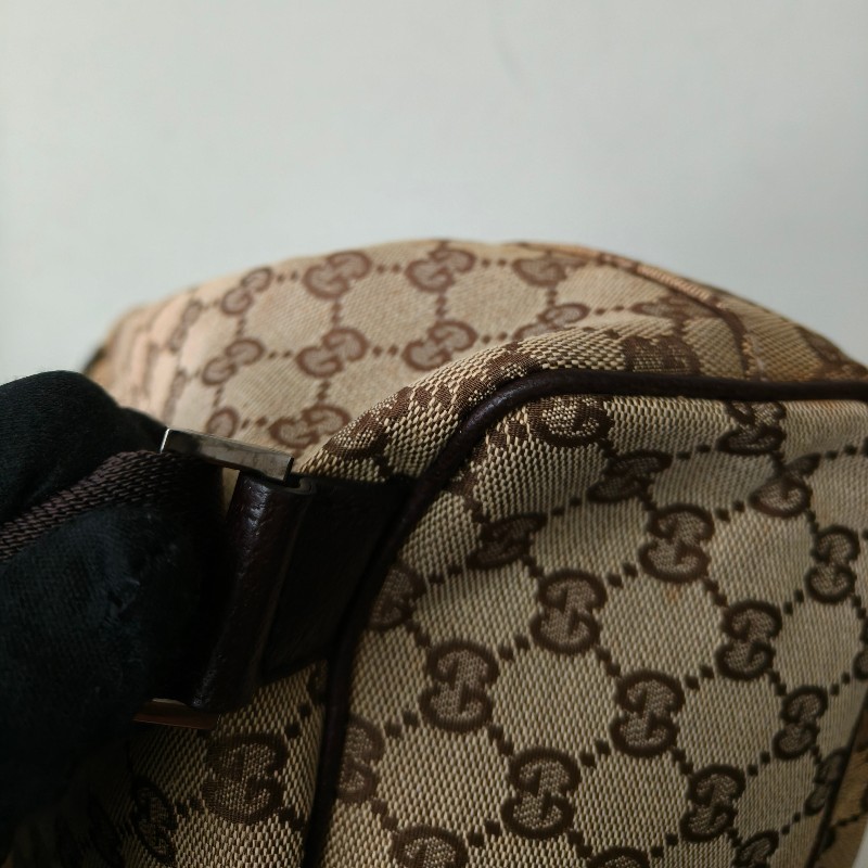 ㊣✨GUCCI✨（附防塵袋）古馳 GG 滿版 老花 帆布 皮革 口袋 束口 賈姬包 後背包/二手包/保證正品🌳二手樹屋🌳-10