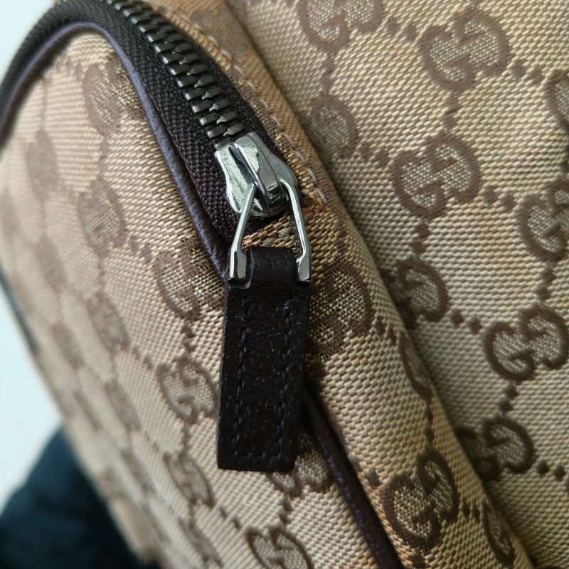 ㊣✨GUCCI✨（附防塵袋）古馳 GG 滿版 老花 帆布 皮革 口袋 束口 賈姬包 後背包/二手包/保證正品🌳二手樹屋🌳-17