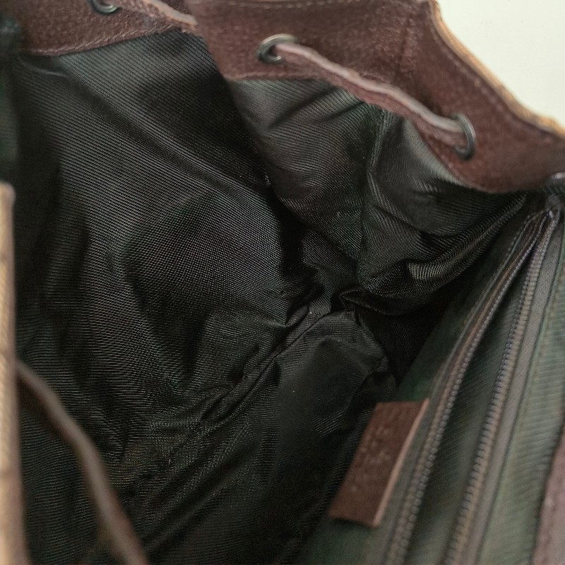 ㊣✨GUCCI✨（附防塵袋）古馳 GG 滿版 老花 帆布 皮革 口袋 束口 賈姬包 後背包/二手包/保證正品🌳二手樹屋🌳-46