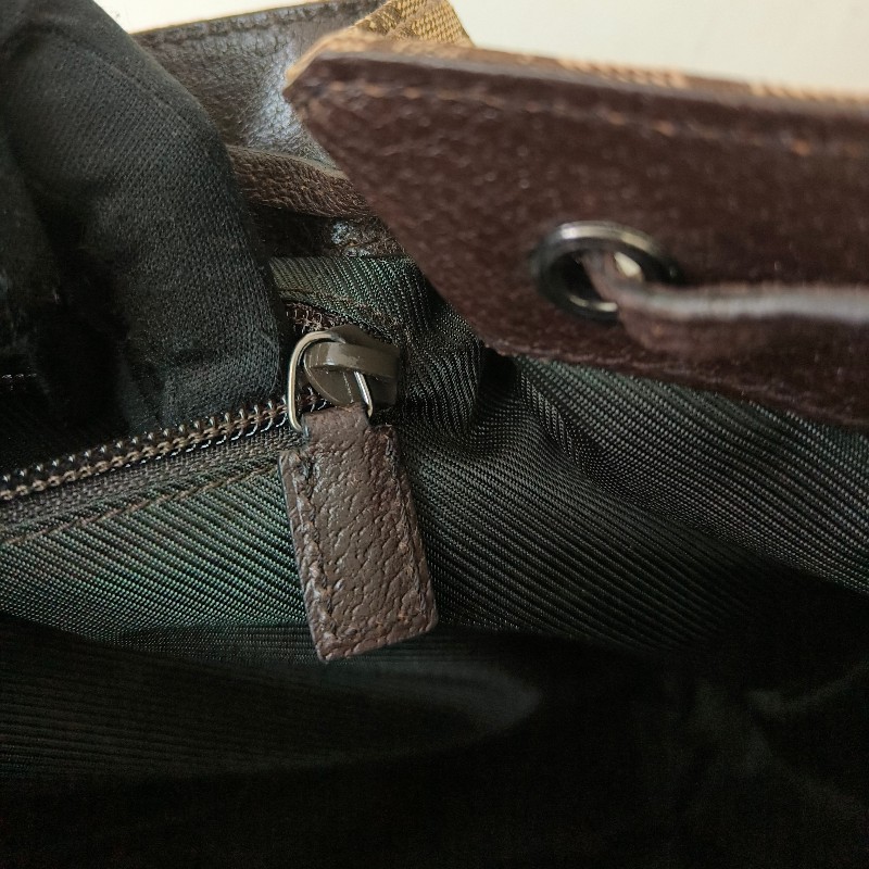 ㊣✨GUCCI✨（附防塵袋）古馳 GG 滿版 老花 帆布 皮革 口袋 束口 賈姬包 後背包/二手包/保證正品🌳二手樹屋🌳-51