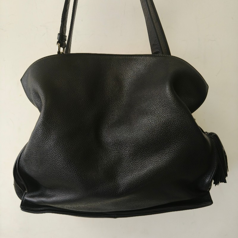 【8成新】㊣✨ LOEWE ✨羅威 Flamenco 黑色 牛皮 束口 福袋包 肩背包 斜背包/二手包/二手精品🌳二手樹屋🌳-3