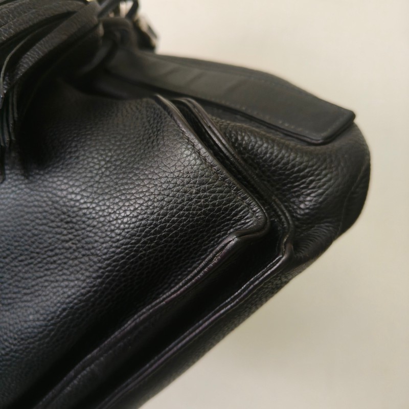 【8成新】㊣✨ LOEWE ✨羅威 Flamenco 黑色 牛皮 束口 福袋包 肩背包 斜背包/二手包/二手精品🌳二手樹屋🌳-8