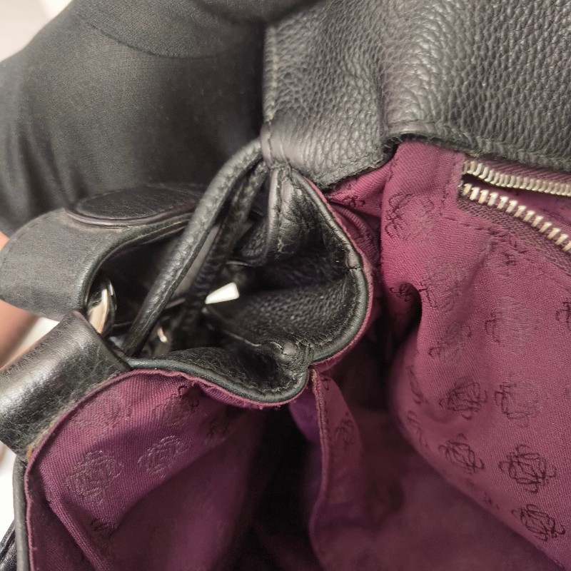 【8成新】㊣✨ LOEWE ✨羅威 Flamenco 黑色 牛皮 束口 福袋包 肩背包 斜背包/二手包/二手精品🌳二手樹屋🌳-43