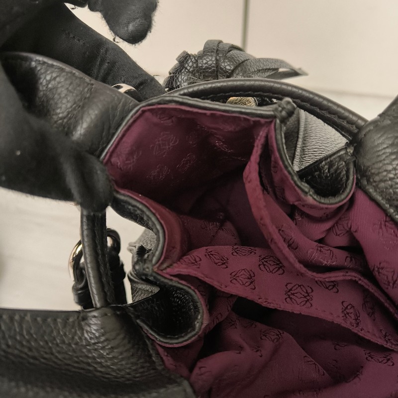 【8成新】㊣✨ LOEWE ✨羅威 Flamenco 黑色 牛皮 束口 福袋包 肩背包 斜背包/二手包/二手精品🌳二手樹屋🌳-44