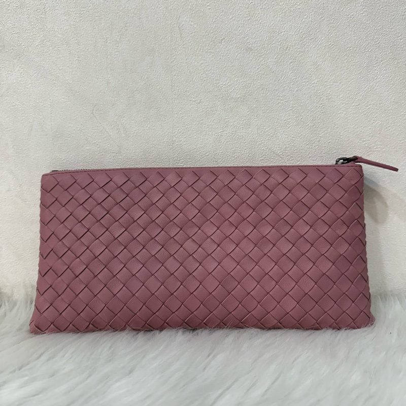 BV 乾燥玫瑰編織手拿包 化妝包-0