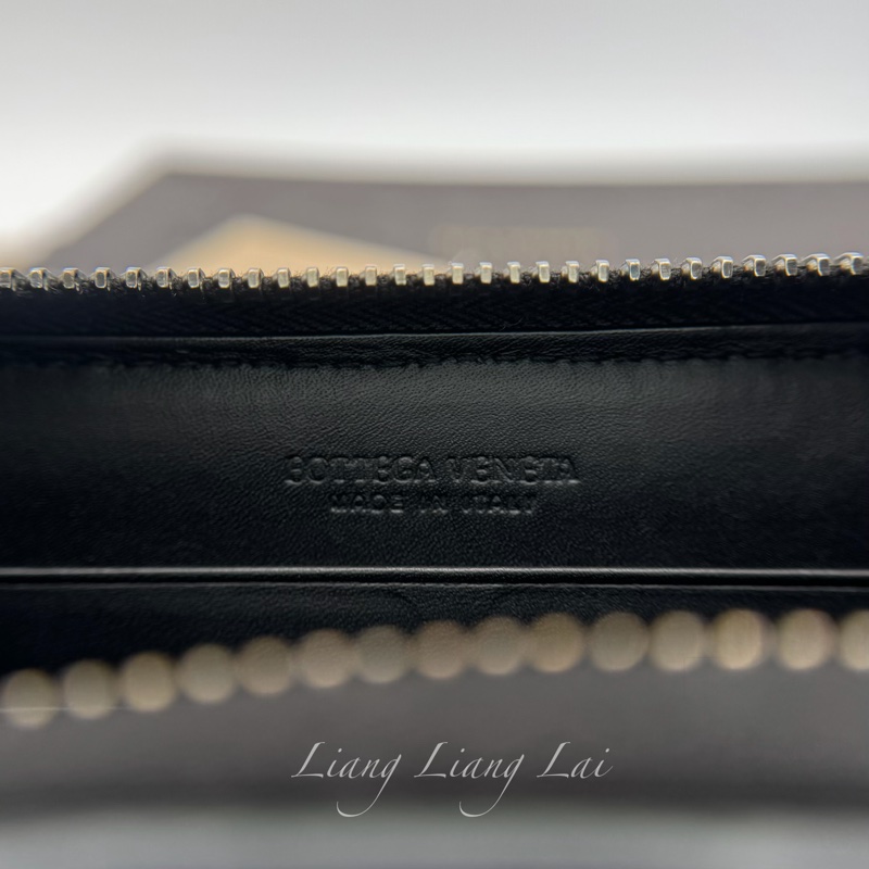 BOTTEGA VENETA BV 經典編織黑色拉鍊長夾-2