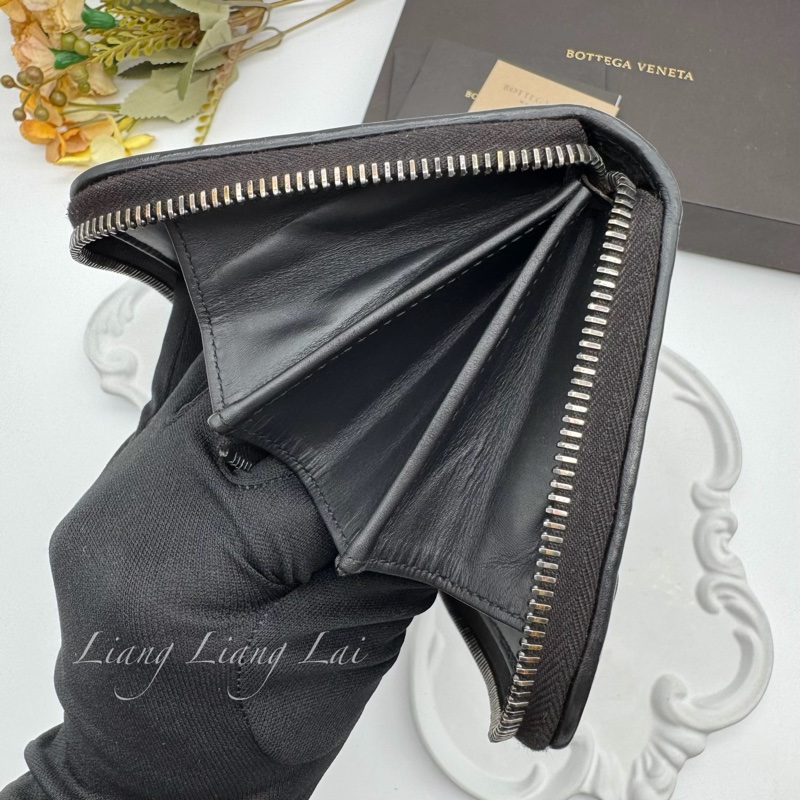 BOTTEGA VENETA BV 經典編織黑色拉鍊長夾-13