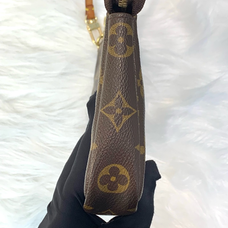 復古感 中古LV老花 Monogram金扣手挽袋-3