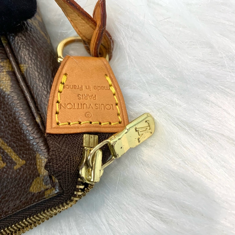 復古感 中古LV老花 Monogram金扣手挽袋-6