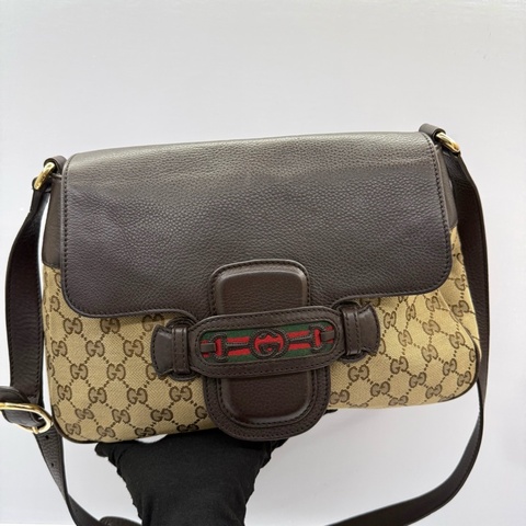 GUCCI 古馳 經典緹花帆布斜背包 29685