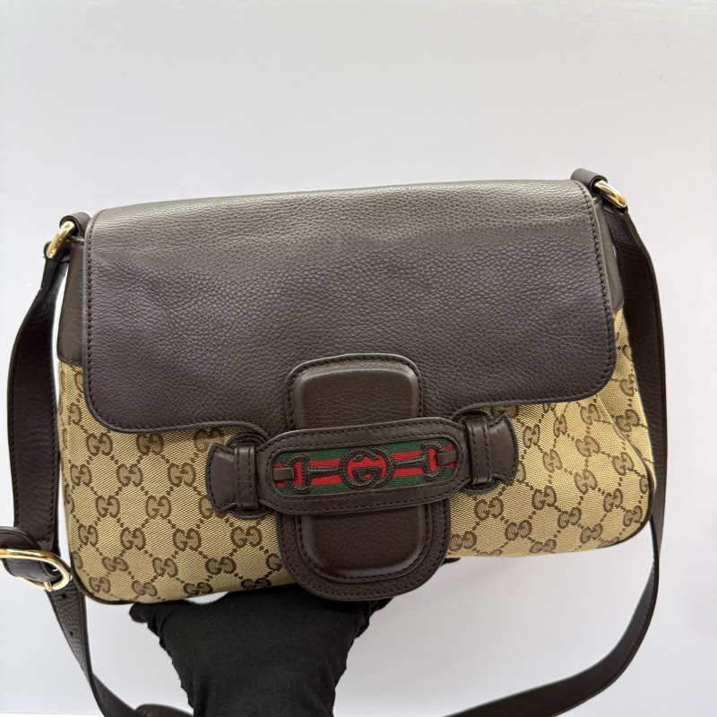 GUCCI 古馳 經典緹花帆布斜背包 29685-0