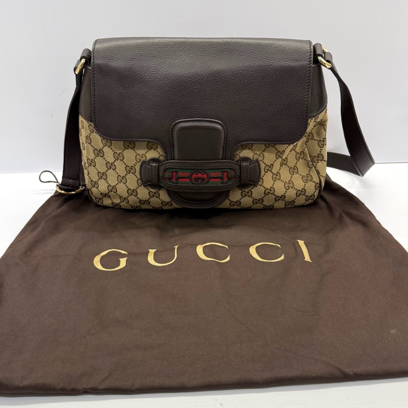 GUCCI 古馳 經典緹花帆布斜背包 29685-2