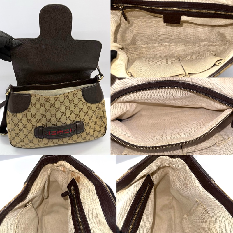 GUCCI 古馳 經典緹花帆布斜背包 29685-6