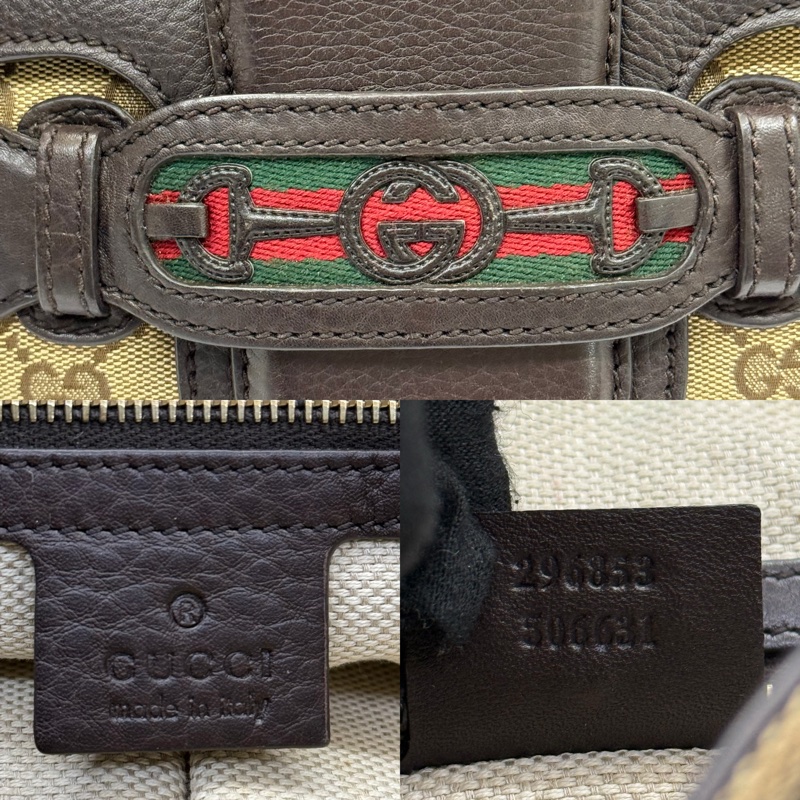 GUCCI 古馳 經典緹花帆布斜背包 29685-7