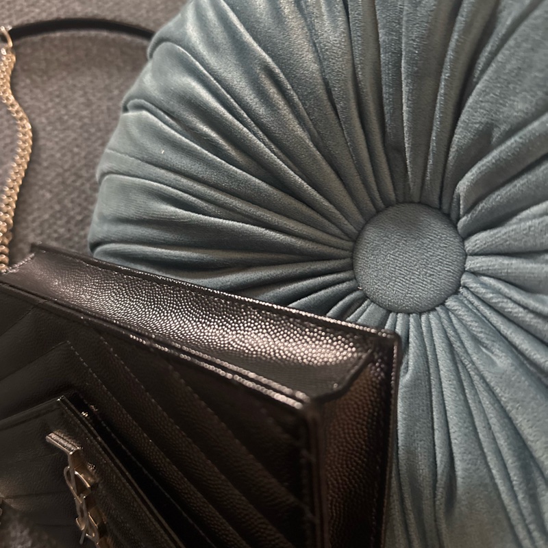 聖羅蘭 YSL WOC 粒面皮革信封袋式鏈條錢包/魚子醬/手拿 斜背包-8