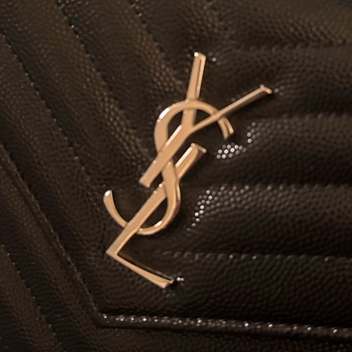 聖羅蘭 YSL WOC 粒面皮革信封袋式鏈條錢包/魚子醬/手拿 斜背包-10