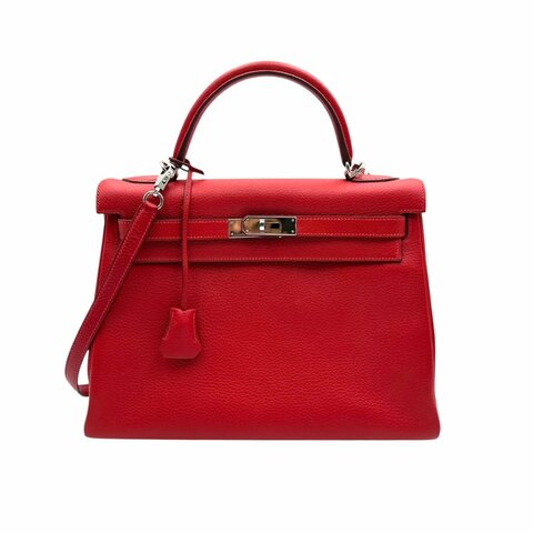 【美收精品】HERMES 紅色KELLY I刻印 C-267【隔月月中將轉賣至日本 上架期限30天】