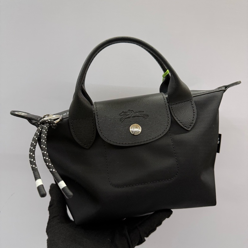 LONGCHAMP 黑色尼龍手提斜背2way包 LE PLIAGE ENERGY XS-0