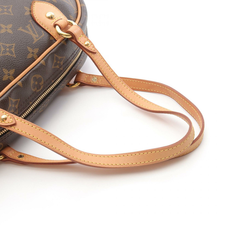 棕色 原花 帆布 Montorgueil PM 肩背包【LOUIS VUITTON LV 路易威登】 M95565-9