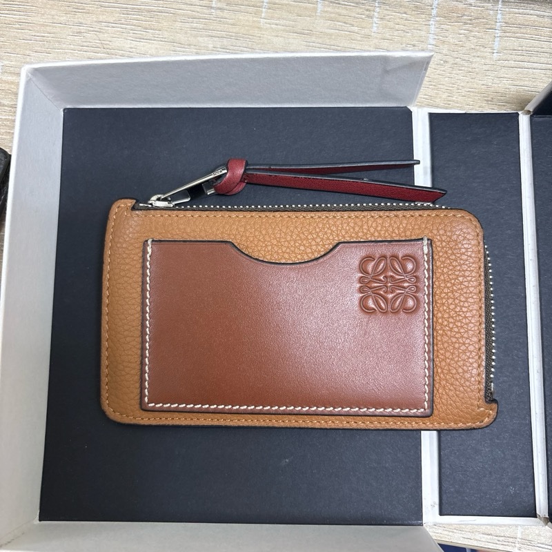 LOEWE Coin Cardholder焦糖色二手-6