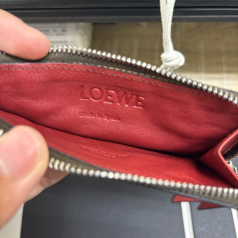 LOEWE Coin Cardholder焦糖色二手-9