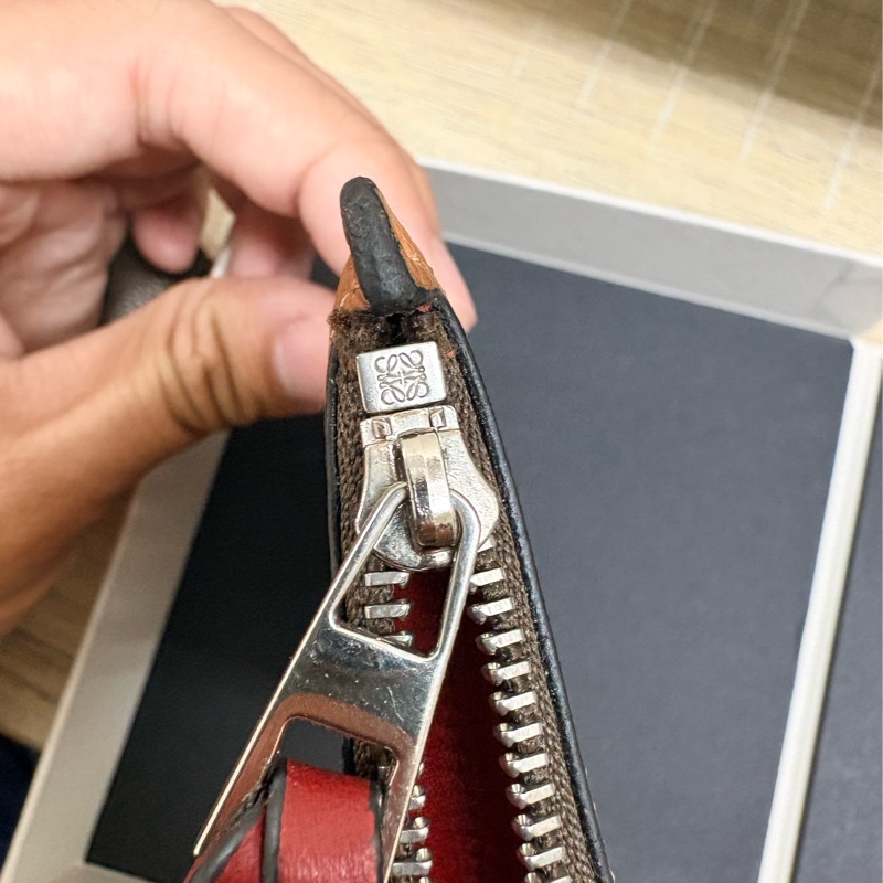 LOEWE Coin Cardholder焦糖色二手-10