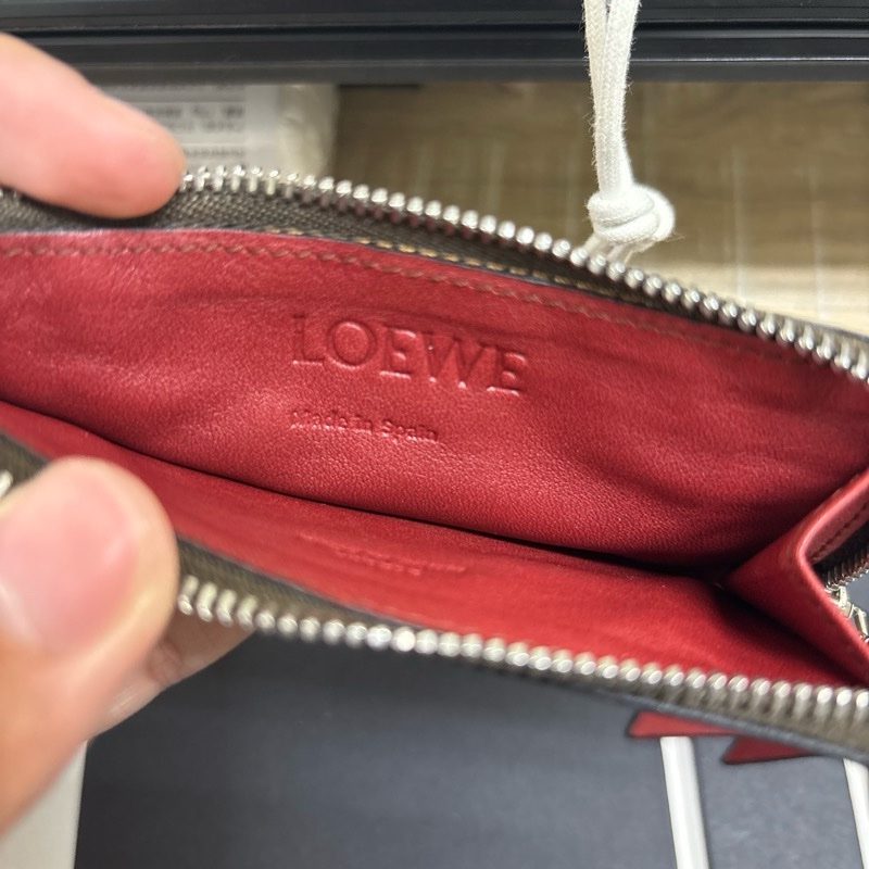 LOEWE Coin Cardholder焦糖色二手-3