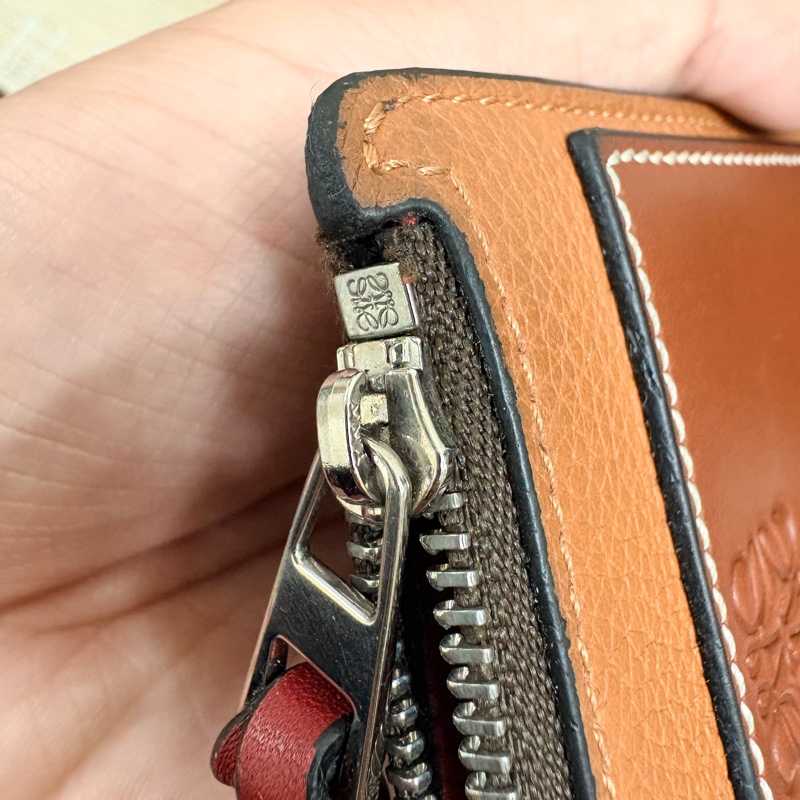 LOEWE Coin Cardholder焦糖色二手-4
