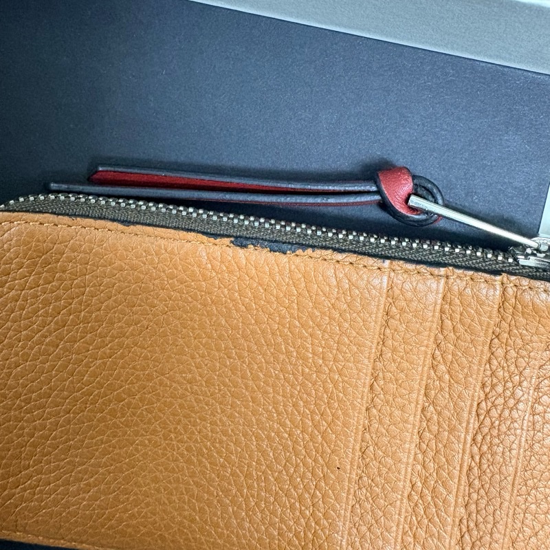 LOEWE Coin Cardholder焦糖色二手-5
