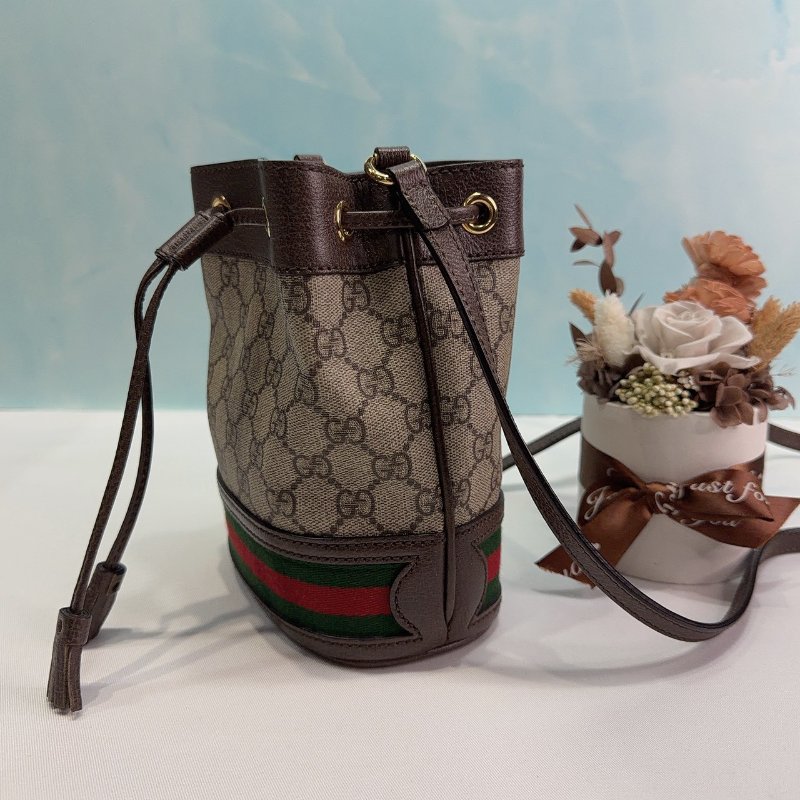 GUCCI Ophidia GG 老花迷你水桶包-2