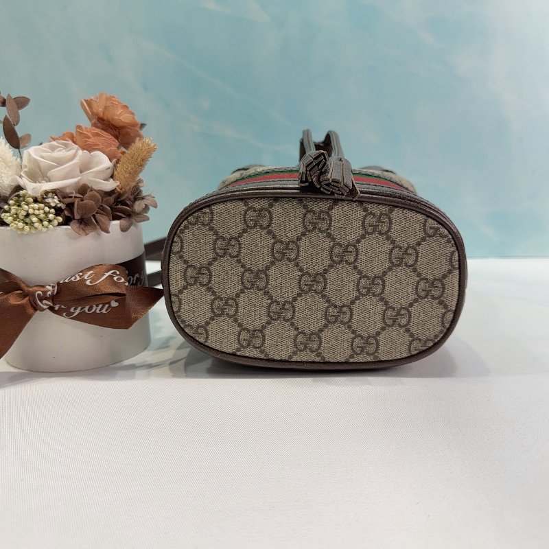 GUCCI Ophidia GG 老花迷你水桶包-5