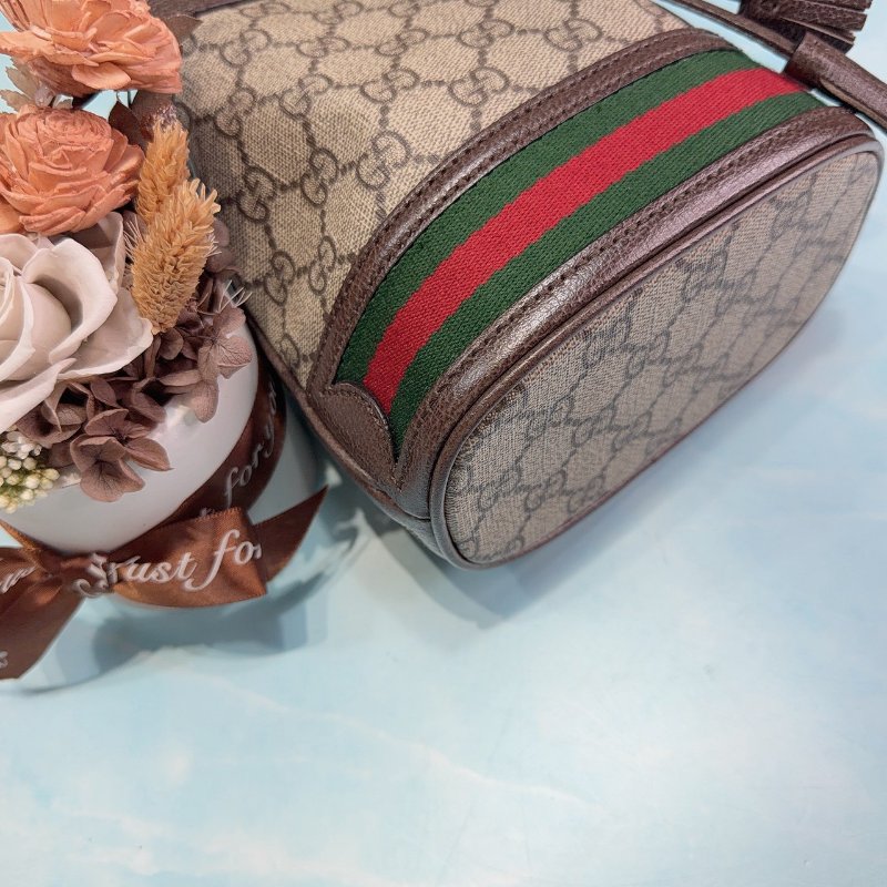 GUCCI Ophidia GG 老花迷你水桶包-7