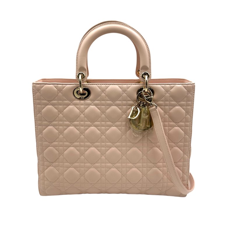 【美收精品】Christian Dior 粉色大號黛妃包 C-272【隔月月中將轉賣至日本 上架期限30天】-0