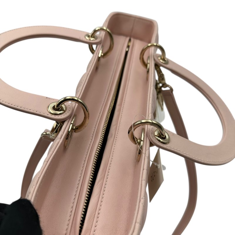 【美收精品】Christian Dior 粉色大號黛妃包 C-272【隔月月中將轉賣至日本 上架期限30天】-9