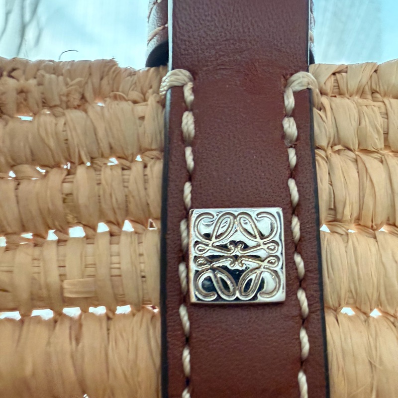 Loewe草編肩背包/手提包  夏天必備 誠可議價-2