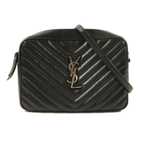 SAINT LAURENT 牛皮皮革Lou Camera Bag銀扣肩背袋