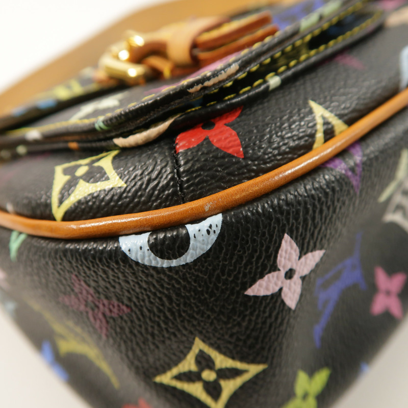 LOUIS VUITTON Monogram Multicolore Lodge PM金扣肩背袋-9