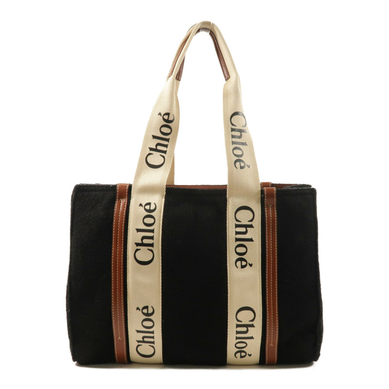Chloe 羊毛Woody Tote Bag金扣手挽袋-1