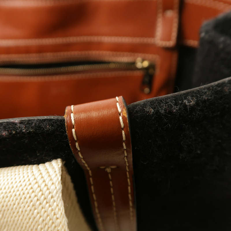 Chloe 羊毛Woody Tote Bag金扣手挽袋-15