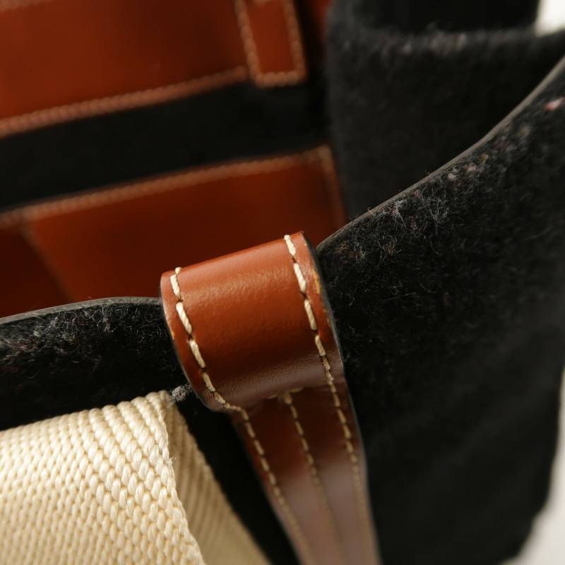 Chloe 羊毛Woody Tote Bag金扣手挽袋-17