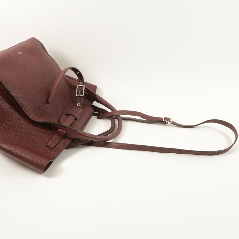 CELINE 牛皮皮革Small Big Bag銀扣手挽肩背兩用袋-7