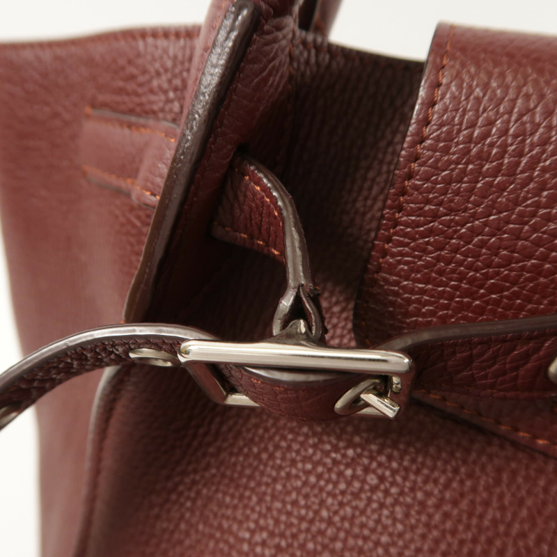 CELINE 牛皮皮革Small Big Bag銀扣手挽肩背兩用袋-14