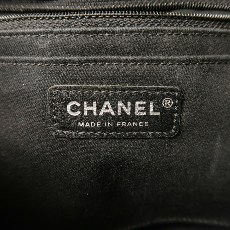 CHANEL 牛皮皮革Chain Shoulder銀扣鏈帶肩背袋-7