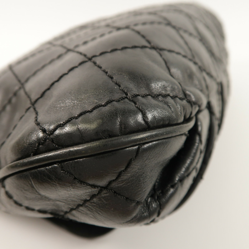 CHANEL 牛皮皮革Chain Shoulder銀扣鏈帶肩背袋-16