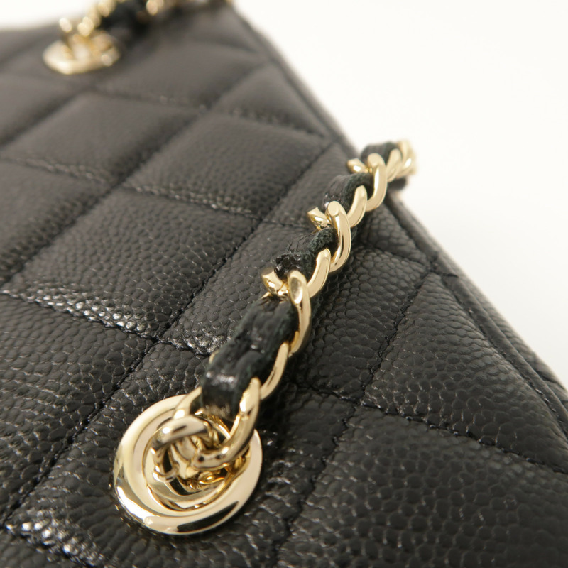 CHANEL 牛皮皮革Vanity Case金扣鏈帶肩背袋-15