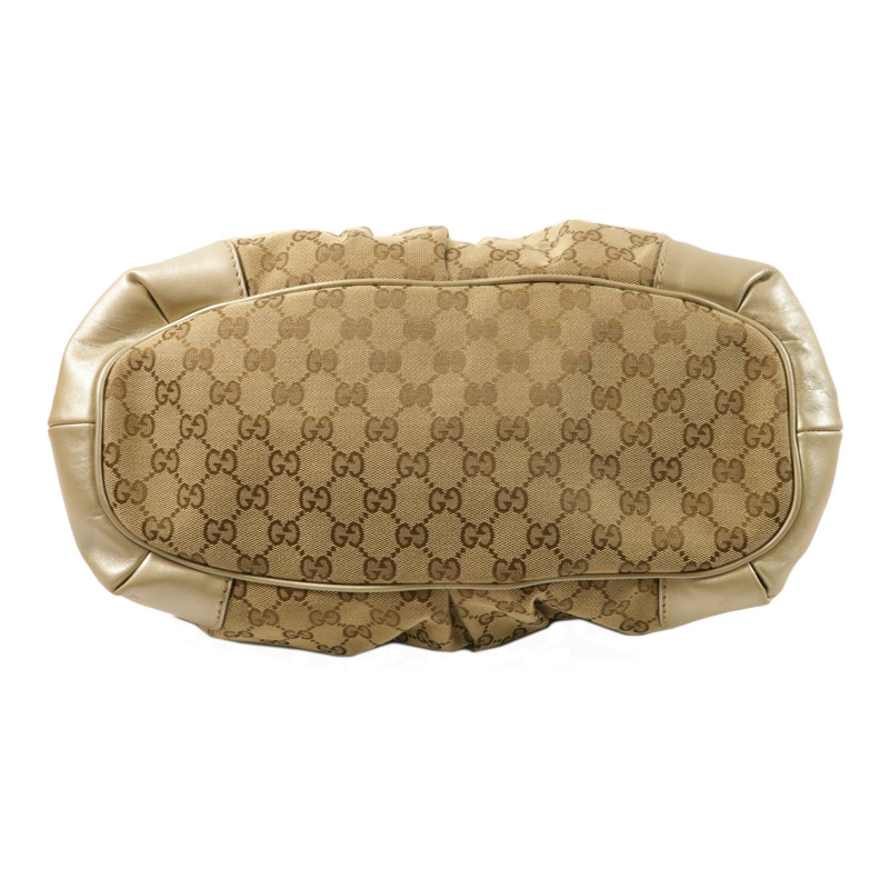 GUCCI 帆布/牛皮皮革2 Way Shoulder金扣手挽肩背兩用袋-3